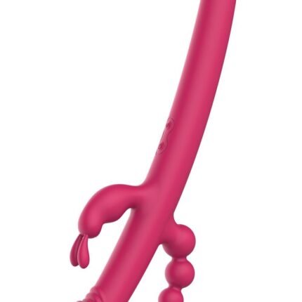 Вібратор із 4 стимулюючими кінцями Dreamtoys Anywhere Pleasure Vibe Essentials, рожевий