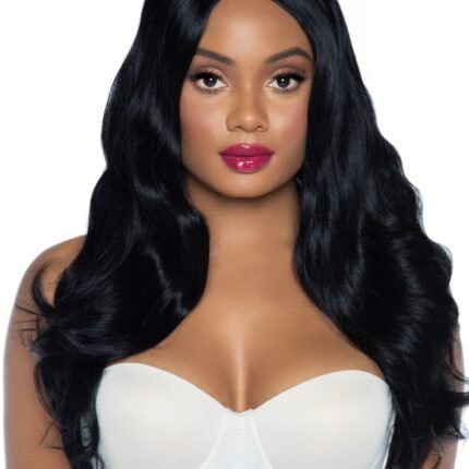 Жіноча довга хвиляста перука Leg Avenue, чорна, 68. 5 см