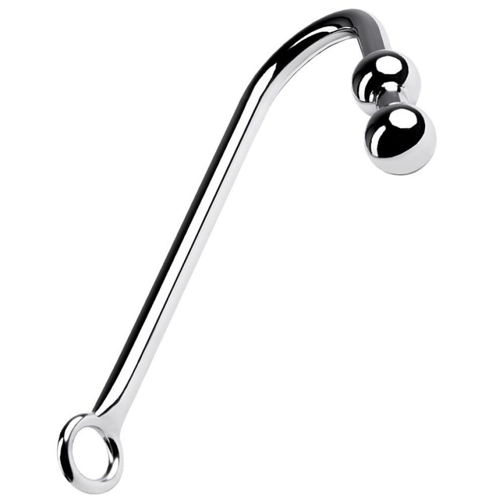 Анальний гак із двома кульками Runye металевий - Зображення 2