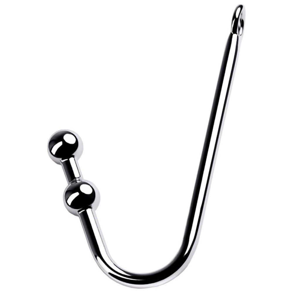 Анальний гак із двома кульками Runye металевий