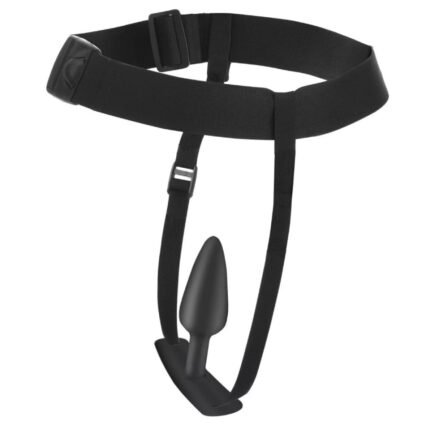 Анальний плаг з портупеєю Master Series Bum Tastic чорний