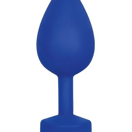 Велика анальна пробка з вібрацією Gvibe Gplug синя, L