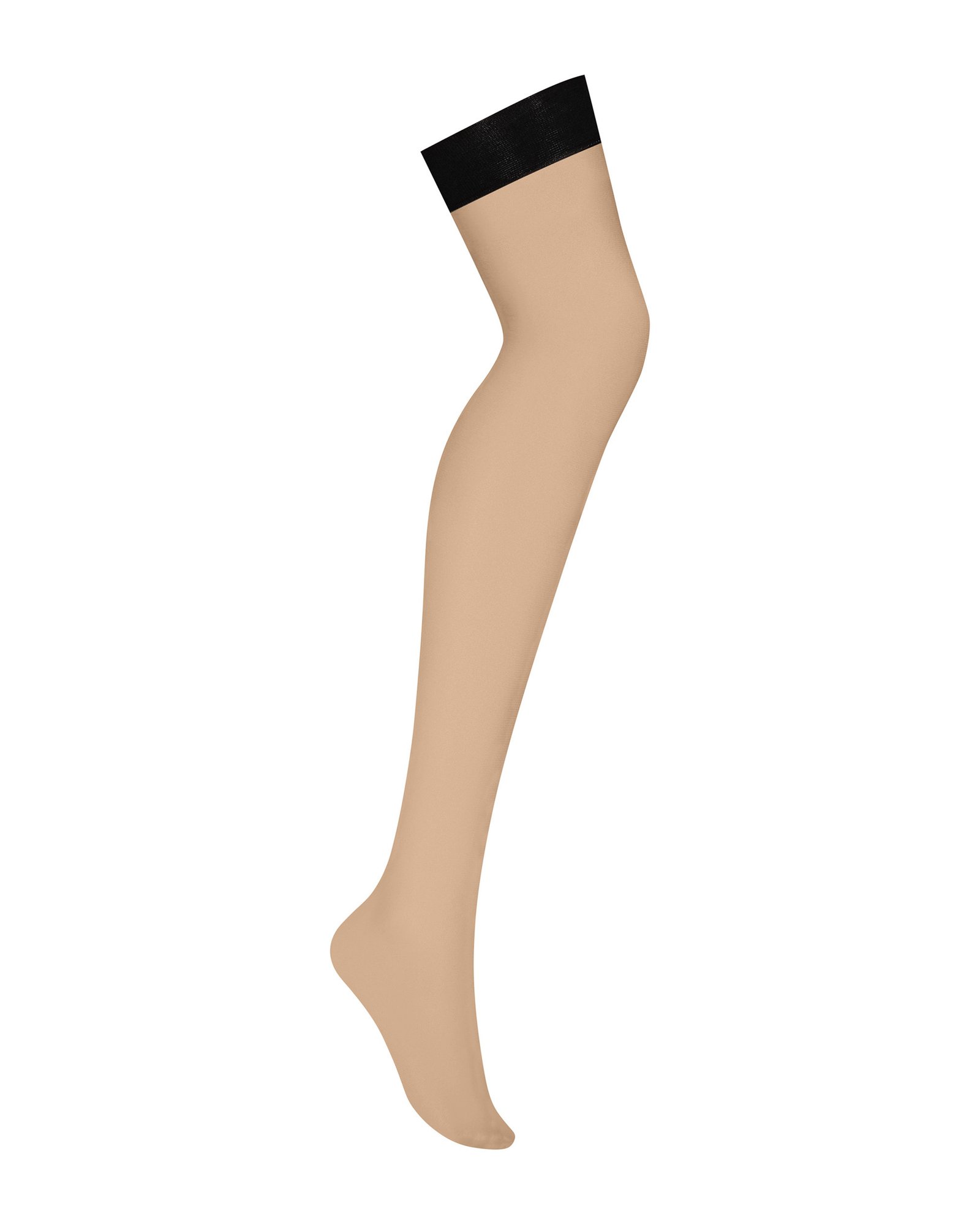 Панчохи сексуальні Obsessive S814 тілесно-чорні, S/M - Зображення 5