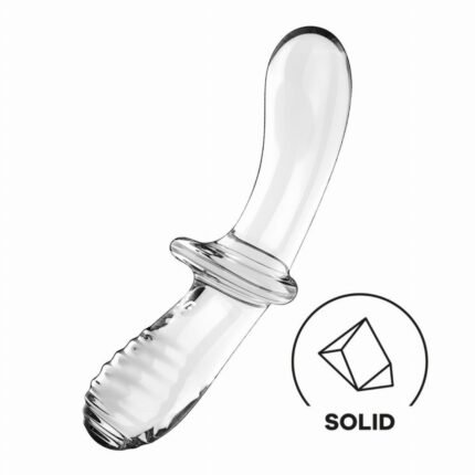 Подвійний скляний фалоімітатор Satisfyer Double Crystal Transparent прозорий