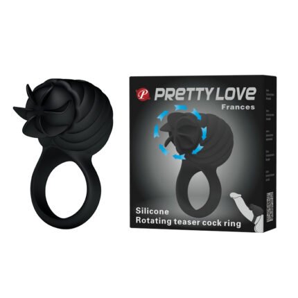 Ерекційне кільце з ротацією Pretty Love Frances чорне