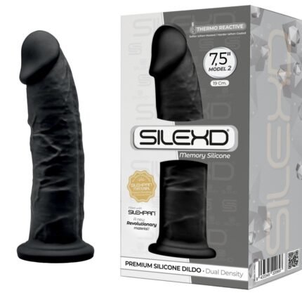 Фалоімітатор реалістичний подвійний щільності Silexd Model 2 (7'5") ZM01 на присосці, чорний