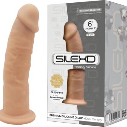 Фалоімітатор термореактивний Silexd Model 2 (6") XM01 на присосці, тілесний