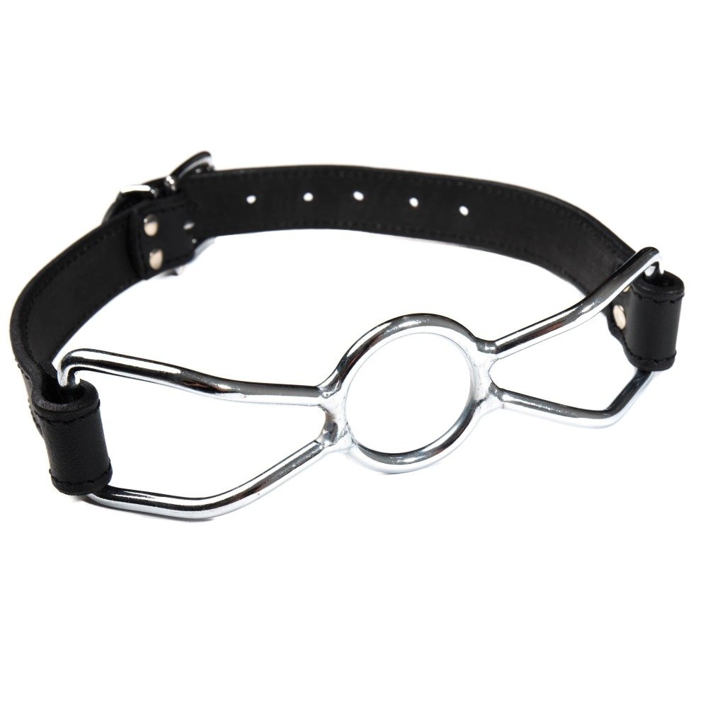 Кляп-павук шкіряний DS Fetish чорний (Голландія)