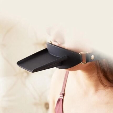 Кляп силіконовий Roomfun з підносом, чорний