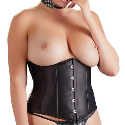 Корсет Cottelli Collection з відкритою зоною декольте, чорний, 4XL