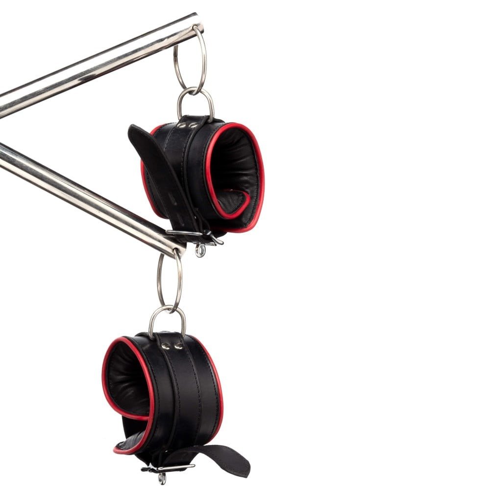 Хрестовина металева DS Fetish з наручниками та шкіряними поножами (Голландія) - Зображення 2