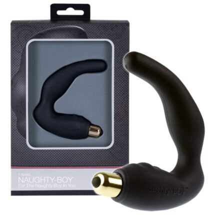 Масажер простати з вібрацією Rocks-Off Naughty-Boy силіконовий, чорний