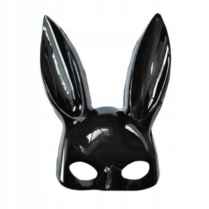 Маска кролика DS Fetish Play With Me глянцева, чорна
