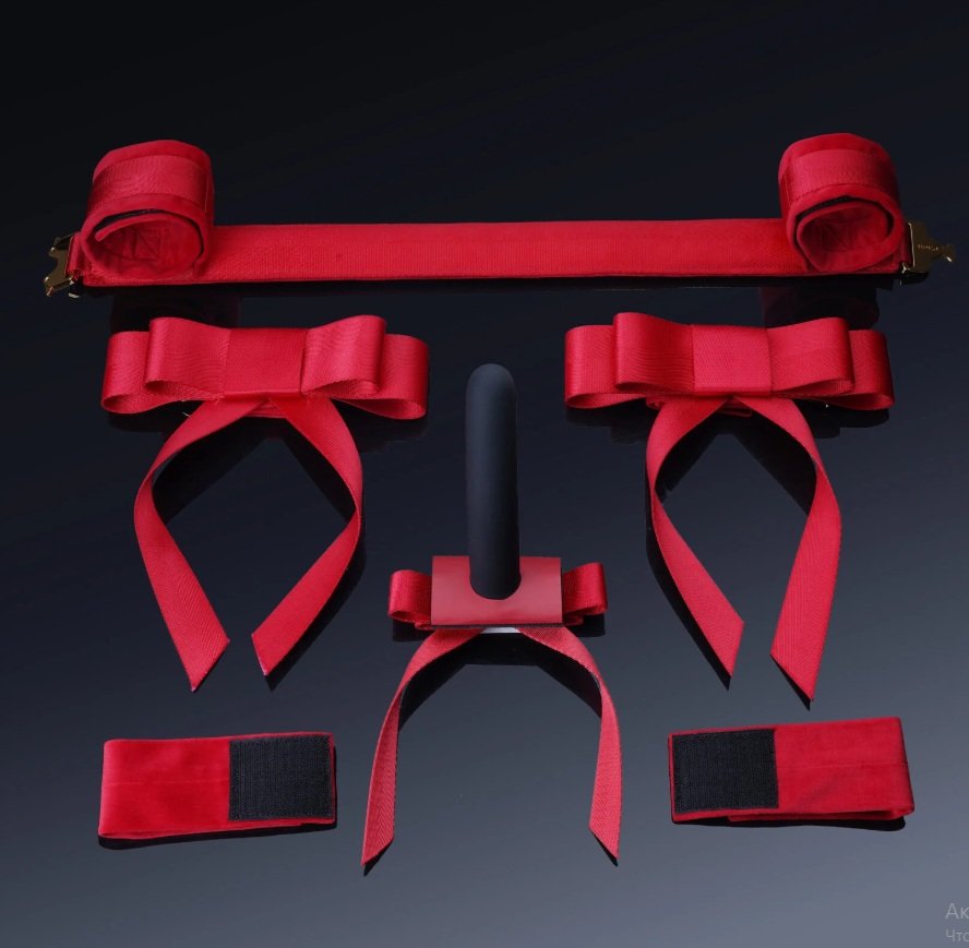 Монтажний аксесуар UPKO для фалоімітатора на розпірну планку, червоний - Зображення 4