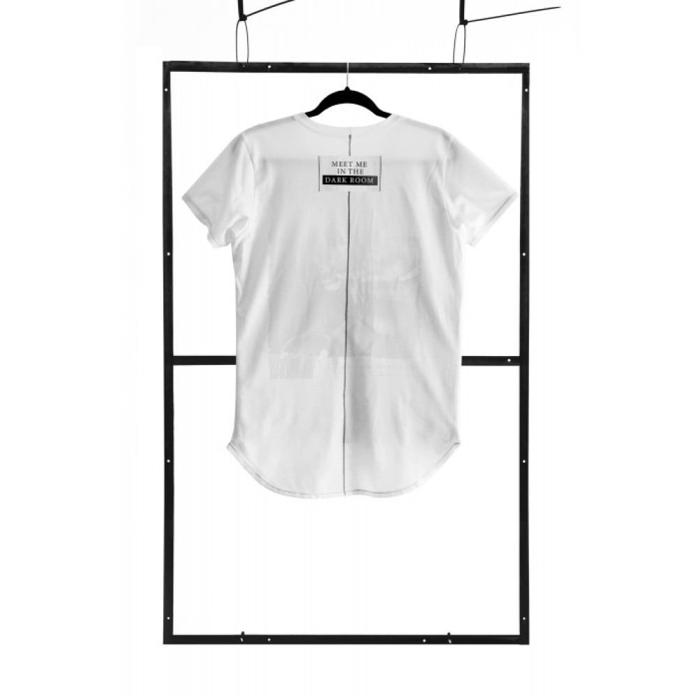 Чоловіча футболка з принтом Dark room Demoniq TSHRB001 біла, XL - Зображення 2