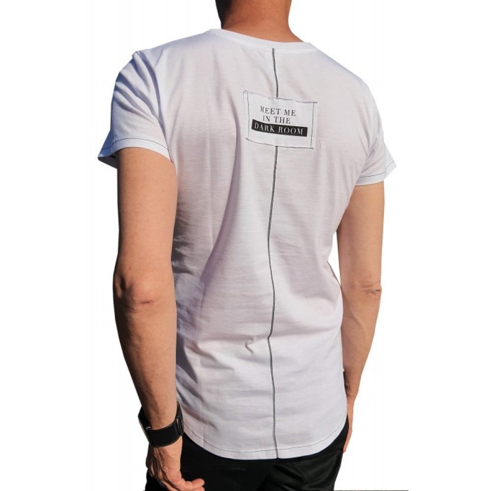 Чоловіча футболка з принтом Dark room Demoniq TSHRB001 біла, XL - Зображення 5