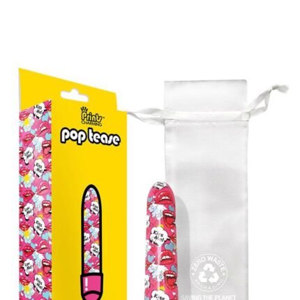 Міні-вібратор Global Novelties Prints Charming Pop Tease з яскравим принтом, кольоровий