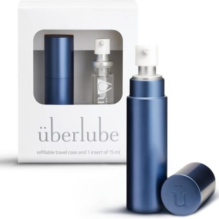 Набір для подорожі: Лубрикант на силіконовій основі Uberlube у синьому футлярі, 15 мл