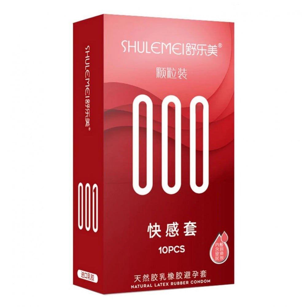 Презервативи ультратонкі з точками та реберцями Shulemei 000, 10 шт - Зображення 9