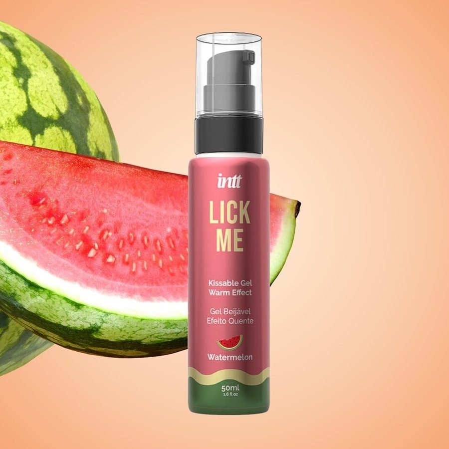 Їстівний гель зі смаком кавуна Intt Lick Me Watermelon та зігріваючим ефектом, 50 мл - Зображення 2