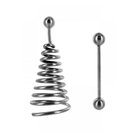 Спіральний подовжувач сосків із сережкою Master Series металевий
