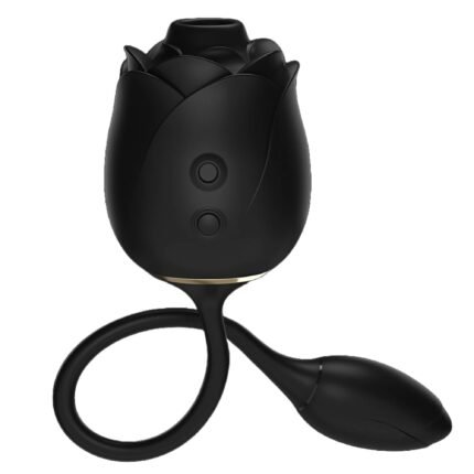 Стимулятор клітора з ефектом всмоктування та вібруючим яйцем Fifty Shades of Grey у вигляді троянди, чорний