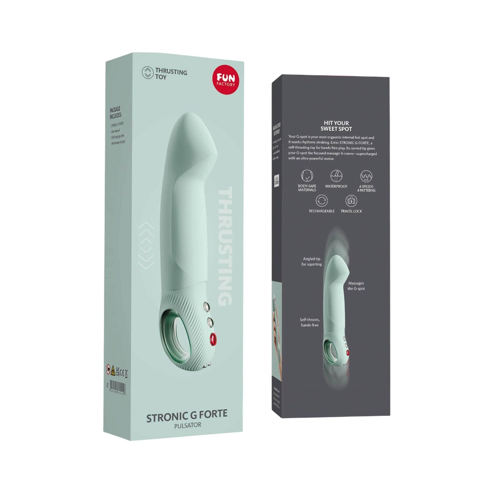 Пульсатор для точки G Fun Factory STRONIC G FORTE sage green, 8 режимів, суперпотужний - Зображення 8