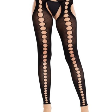 Колготки Leg Avenue Seamless Opaque Footless Suspender Hose One Size Black