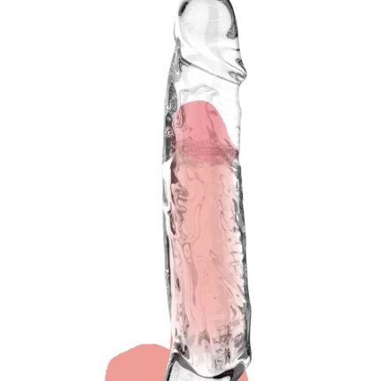 Насадка, що подовжує, на пеніс ToyJoy Get Real Extension Sleeve Large з петлею на мошонку, прозора