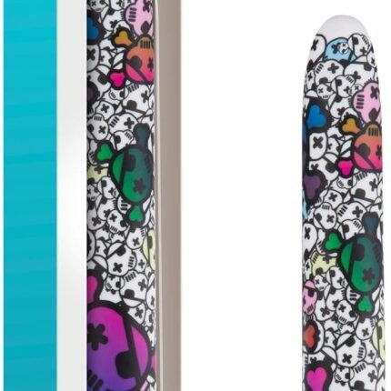 Вібромасажер Дамський пальчик, з яскравим принтом Blush The Collection Play Naughty блакитний