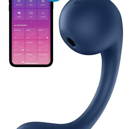 Вібратор для точки G та клітора Satisfyer Pro+ Wave 4 Connect App з додатком, синій