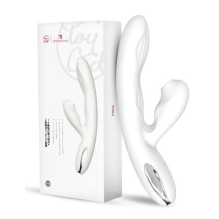 Вібратор-кролик із вакуумною стимуляцією BeYourLover Eria з підігрівом, білий
