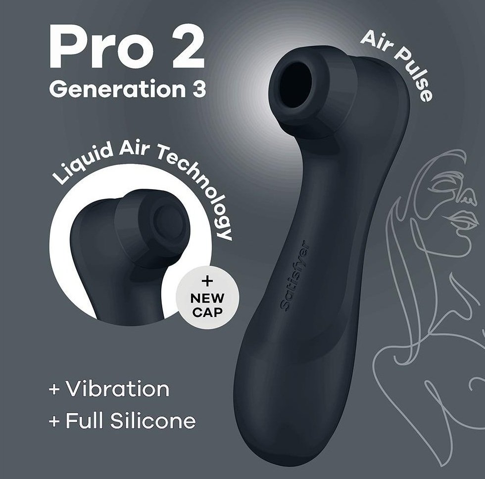 Вібратор із ефектом пульсації Satisfyer Pro 2 Generation 3 чорний - Зображення 5