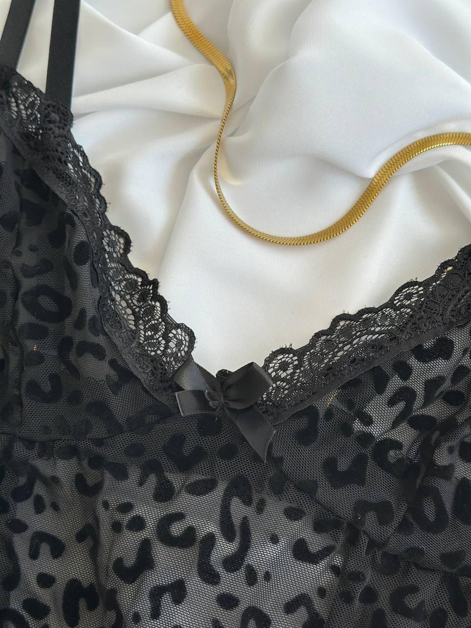 Сорочка DO3347/1 чорне лео - Зображення 4