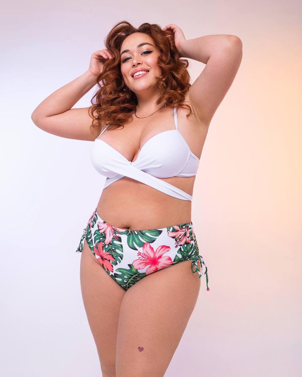 Купальник+ туника SW1252/1 (Листя зелене) - Зображення 12