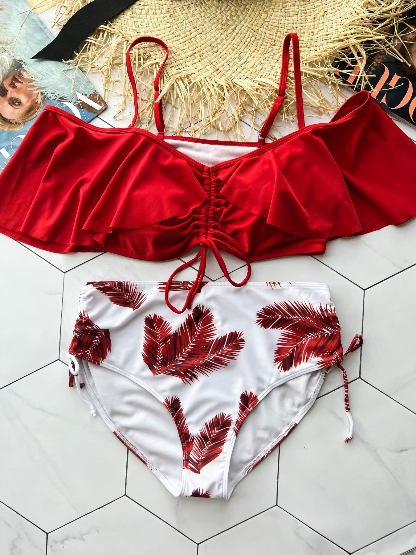 Купальник SW1279/1 (Пір'я червоні) - Зображення 10