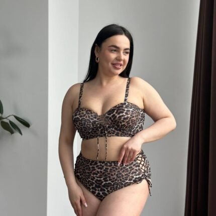 Купальник PLUS SIZE SW3620 леопардовий