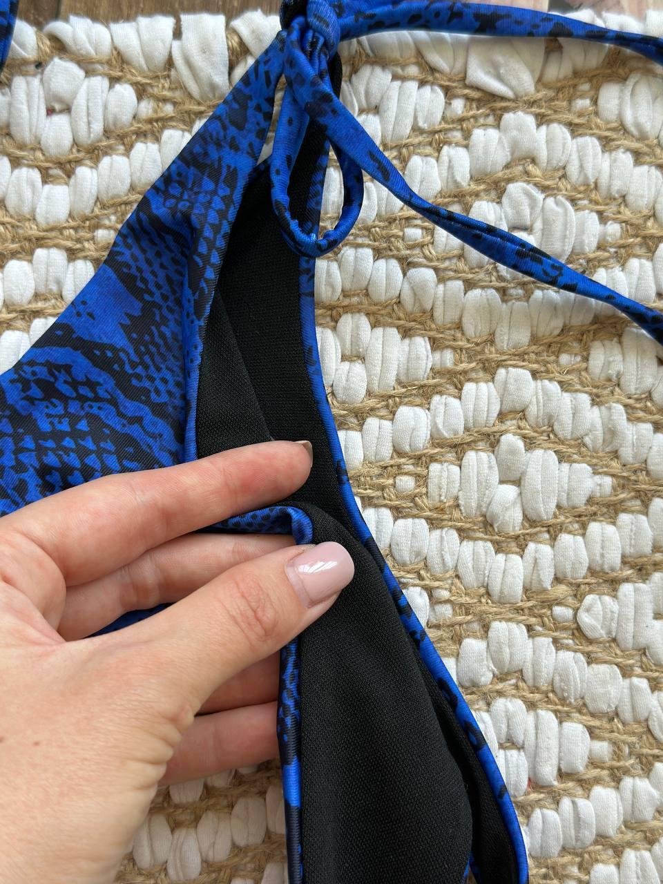 Купальник роздільний зміїна шкіра, синій SW3741 - Зображення 11