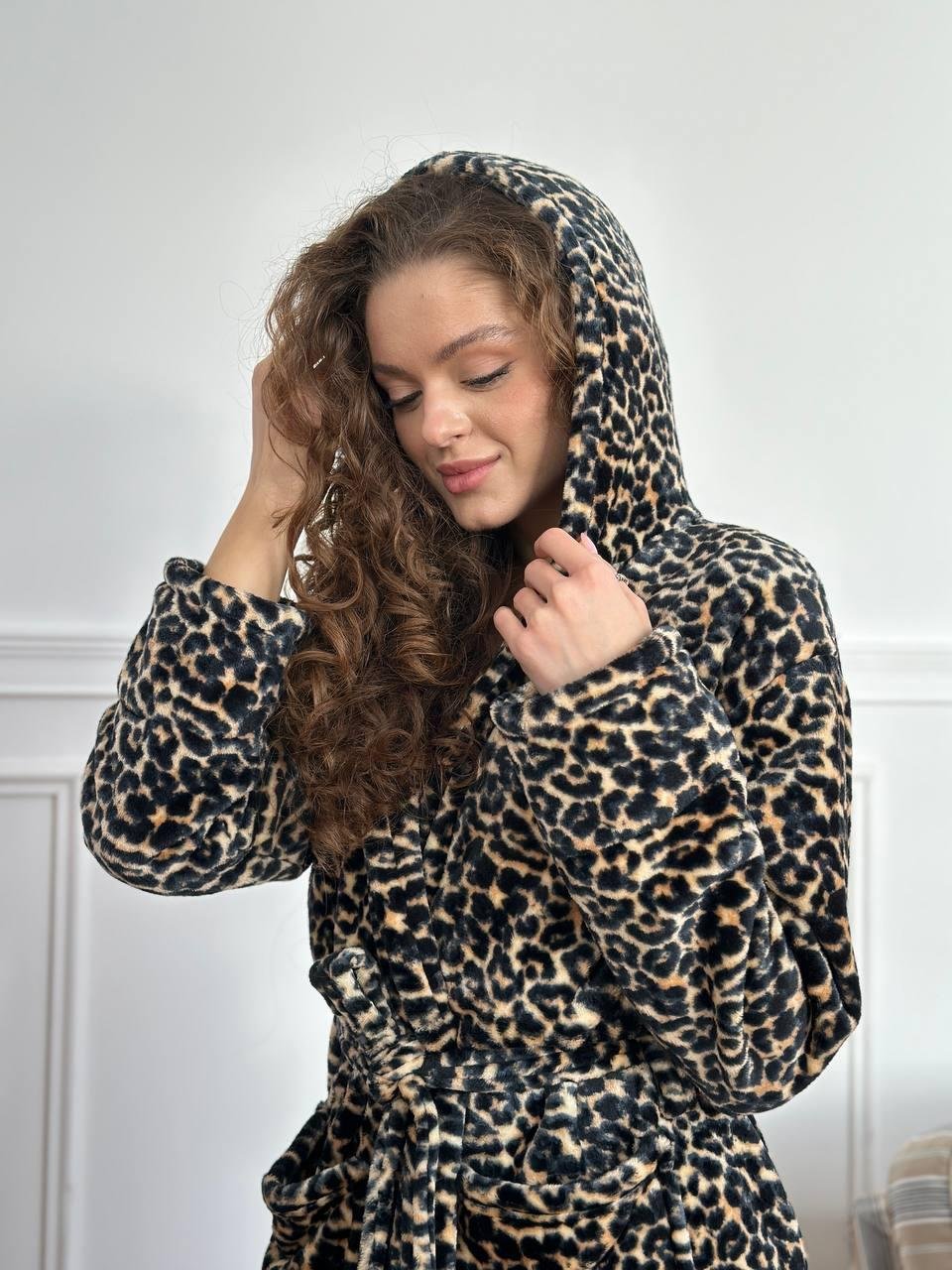 Халат теплий леопардовий DO3819 - Зображення 5