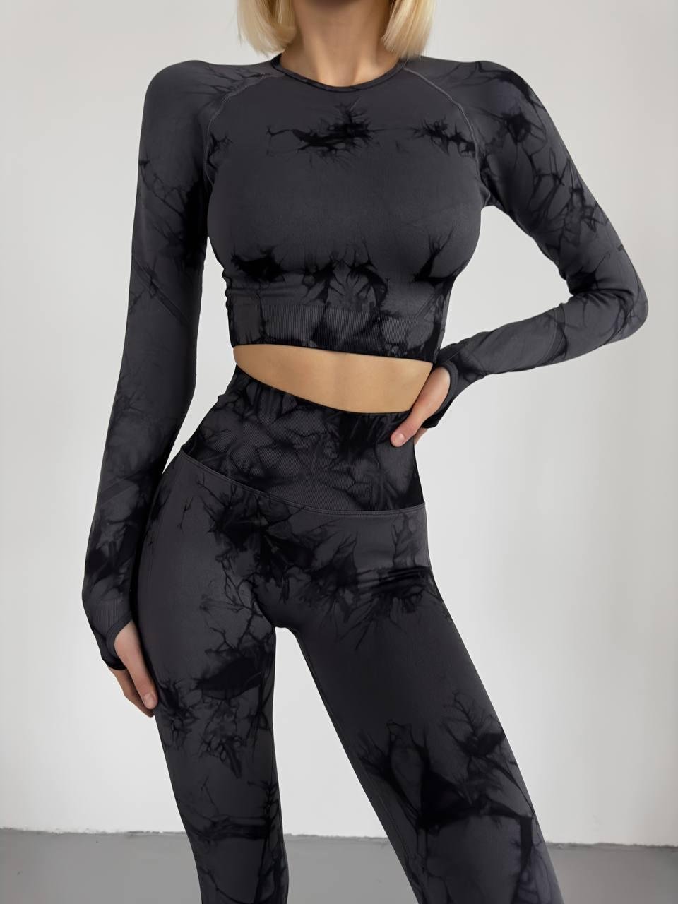 Фітнес костюм FS1748/1 Мрамор чорний - Зображення 4