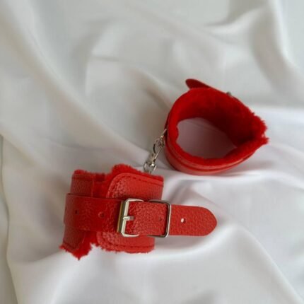 Хутряні браслети AS1051/1 Червоний