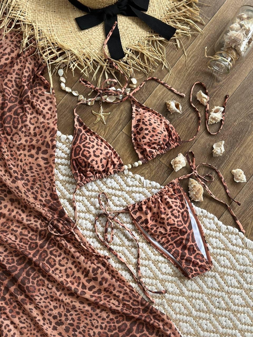 Купальник роздільний+юбка, леопард SW3740 - Зображення 14