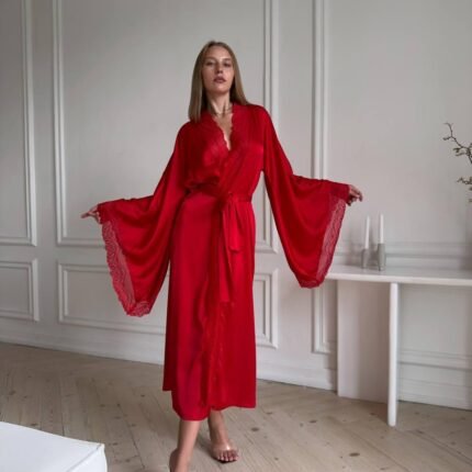 Халат червоний DO3694
