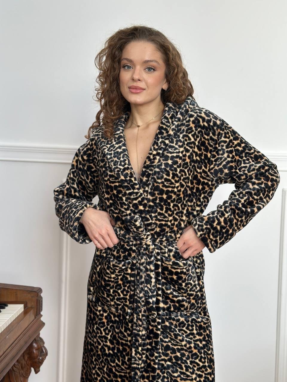 Халат теплий леопардовий DO3819 - Зображення 8