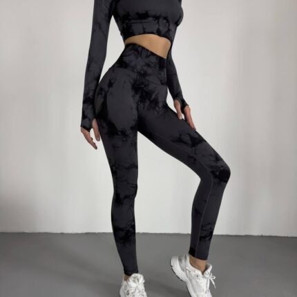 Фітнес костюм FS1748/1 Мрамор чорний