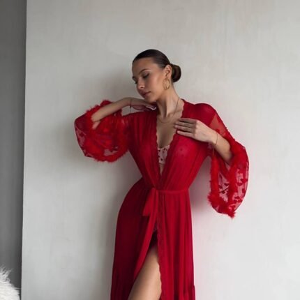 Халат DO3343/1 червоний